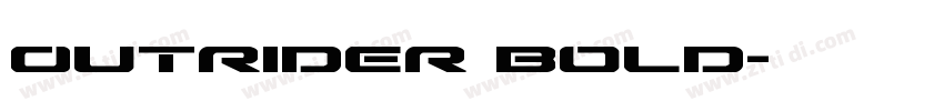 Outrider Bold字体转换
